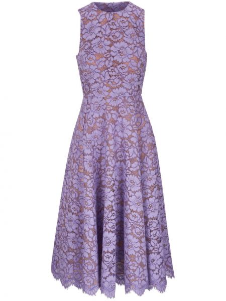 Krajkové midi šaty Michael Kors fialové