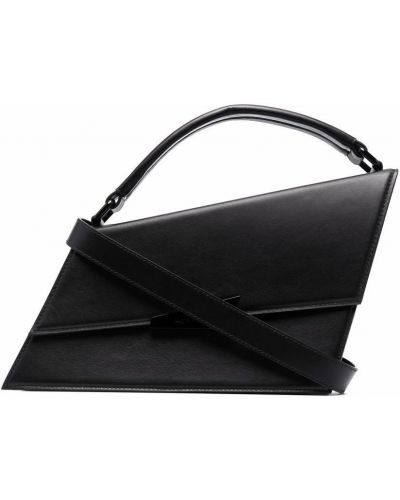 Асиметрични шопинг чанта Acne Studios черно
