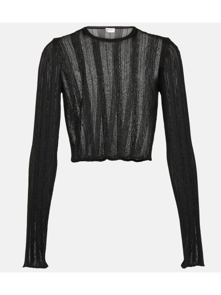 Svītrainas džemperis Saint Laurent melns