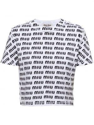 T-shirt à imprimé Miu Miu