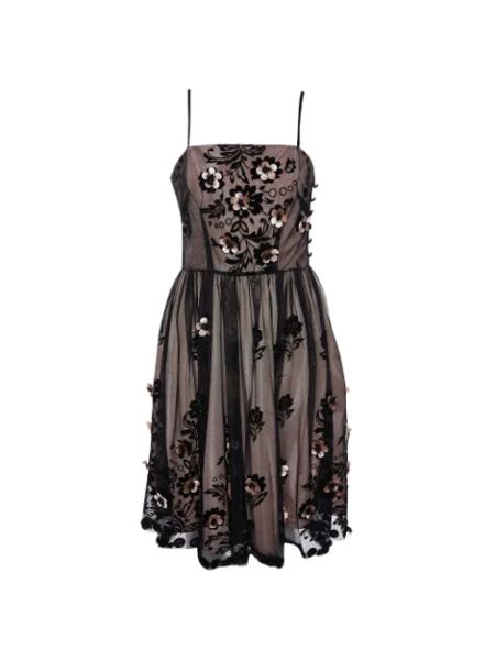 Sukienka z siateczką Valentino Vintage czarna