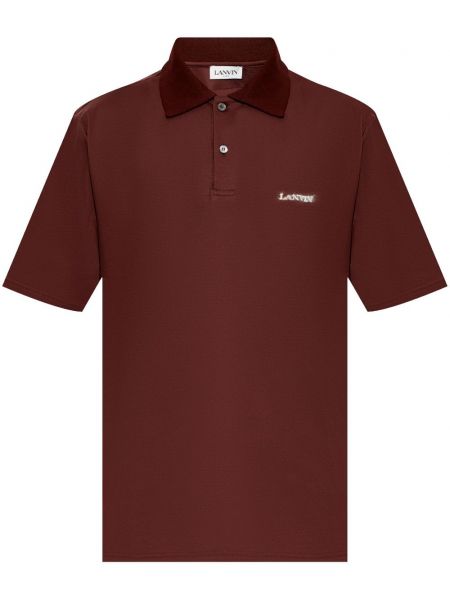 Poloshirt med broderier Lanvin rød