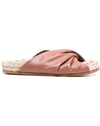 Růžové kožené sandály L'autre Chose