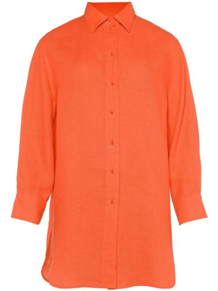 Λινό πουκάμισο Eres πορτοκαλί