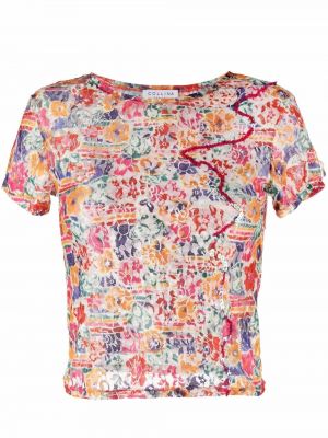 Camiseta de flores Collina Strada amarillo