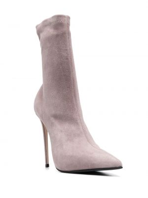 Semišové kotníkové boty Le Silla růžové
