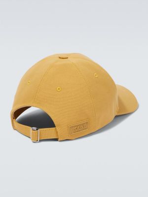 Cappello con visiera di cotone Loewe giallo