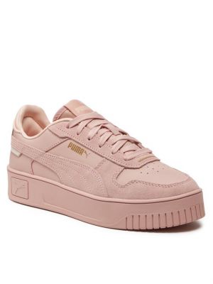 Sneakersy skórzane Puma różowe