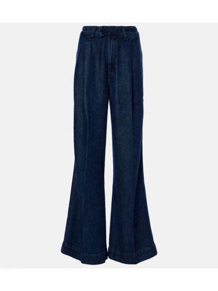 Hög midja flare jeans 7 For All Mankind blå