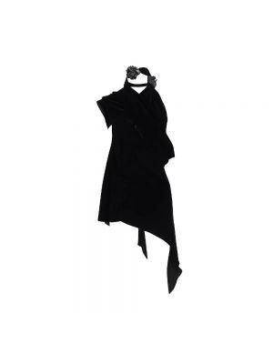 Sukienka z wiskozy Saint Laurent Vintage czarna
