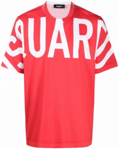 Camiseta oversized Dsquared2 rojo