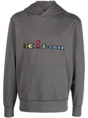 Jersey hoodie Kiton grau