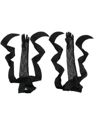 Rękawiczki koronkowe David Koma czarne