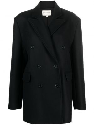 Gyapjú kabát Loulou Studio fekete