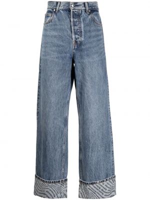 Jeans con stampa baggy Alexander Wang blu