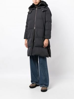 Kabát na zip Yves Salomon černý