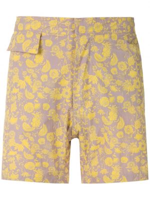 Kratke hlače s cvjetnim printom Amir Slama žuta