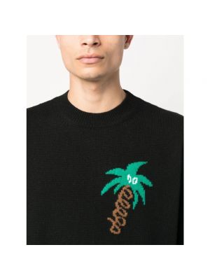 Dzianinowy sweter Palm Angels czarny