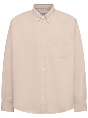 Camisa de algodón de algodón The Frankie Shop beige