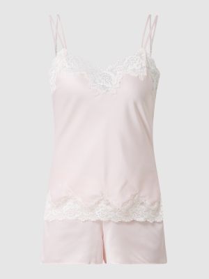 Piżama koronkowa Lauren Ralph Lauren różowa