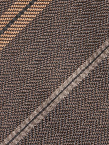 Jedwabny krawat w paski Tom Ford brązowy