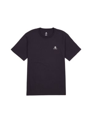 Tričko s výšivkou s krátkými rukávy s hvězdami Converse černé