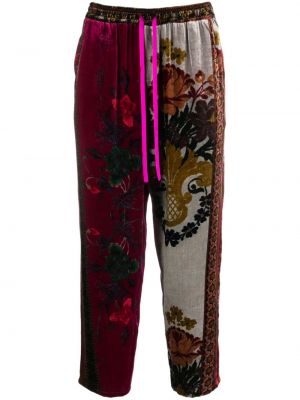 Žakárové nohavice Pierre-louis Mascia ružová