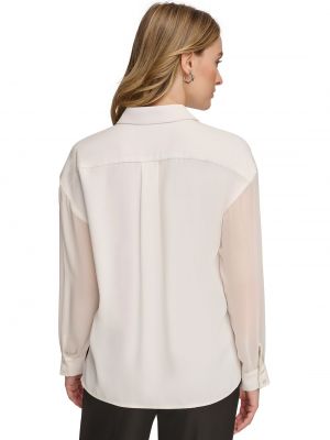 Блузка на пуговицах Calvin Klein белая