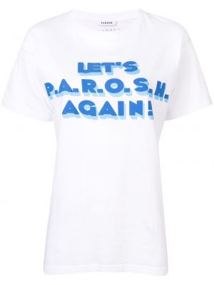 Camiseta con estampado P.a.r.o.s.h. blanco