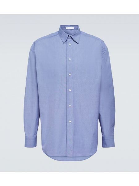 Camisa de algodón The Row azul