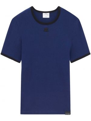 Bavlněné tričko Courrèges modré