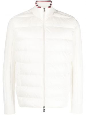 Pikowana kurtka puchowa Moncler biała