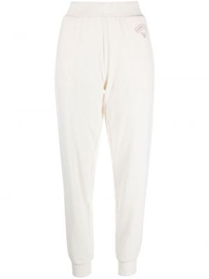 Teplákové nohavice s výšivkou Emporio Armani biela