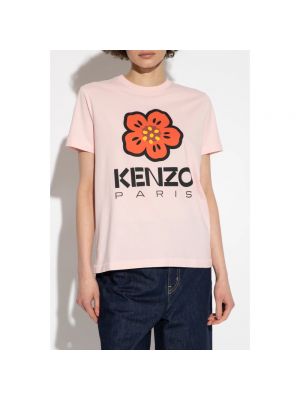 Camiseta de algodón Kenzo rosa