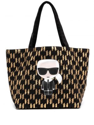 Trykt shoppingbag Karl Lagerfeld svart