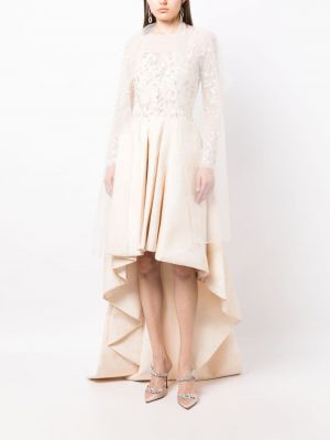 Dlouhé šaty s vysokým pasem Saiid Kobeisy bílé
