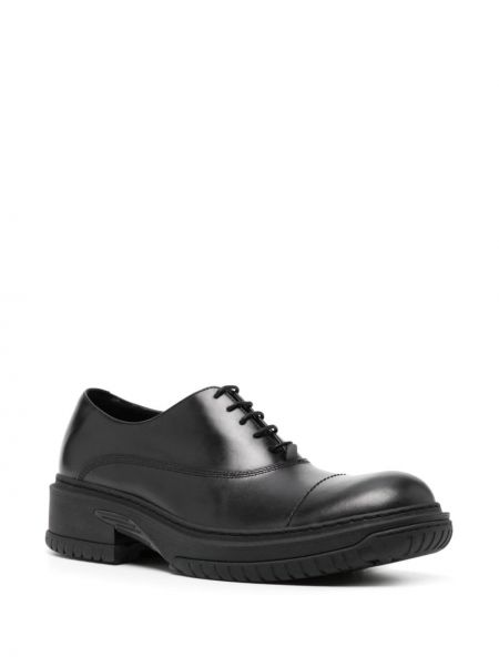 Chaussures de ville à lacets en cuir en dentelle Lanvin noir