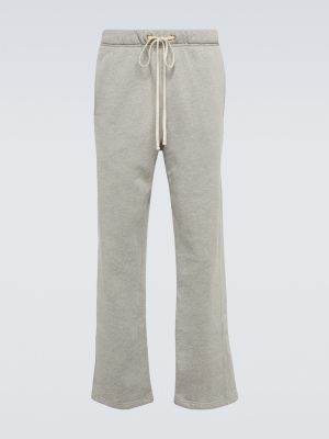 Bavlnené teplákové nohavice Les Tien sivá