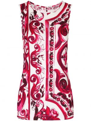 Top cu imagine Dolce & Gabbana roșu
