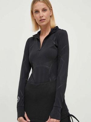 Bluza z kapturem z nadrukiem Adidas By Stella Mccartney czarna