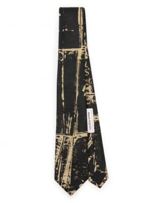 Raštuotas šilkinis kaklaraištis su abstrakčiu raštu Alexander Mcqueen