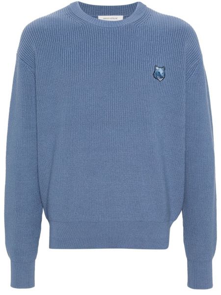 Пуловер Maison Kitsuné синьо