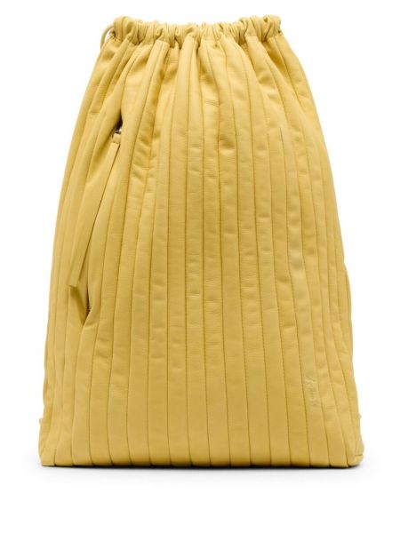 Kožni ruksak Marsell žuta