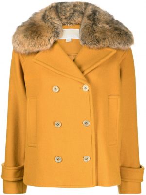 Μάλλινο γυναικεία παλτό Michael Michael Kors κίτρινο