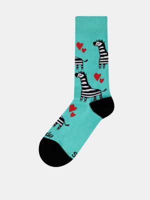Ponožky so vzorom zebry Fusakle zelená