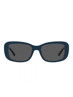Sonnenbrille mit print Love Moschino blau