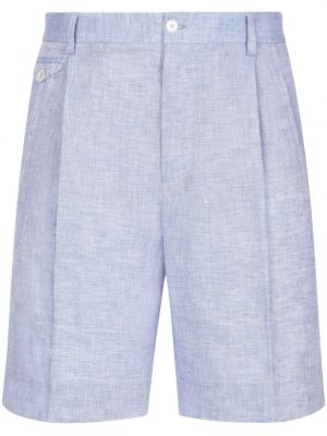Lanene bermuda kratke hlače z gumbi Dolce & Gabbana
