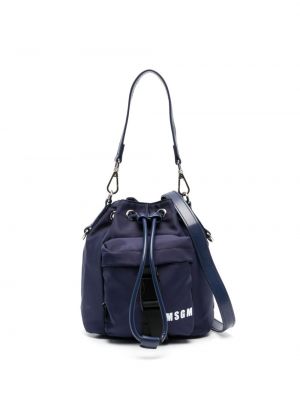 Shopper handtasche mit print Msgm blau