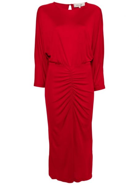 Миди рокля Dvf Diane Von Furstenberg червено