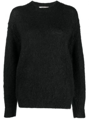 Džemper s okruglim izrezom Auralee crna